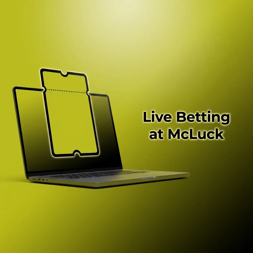 McLuck sportsbook live betting interface showing real-time odds for NFL, NBA, and soccer with in-play cash-out options