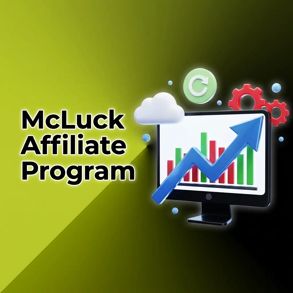 McLuck affiliate program dashboard showing referral tracking, commissions, and partnership details for US-based digital marketers