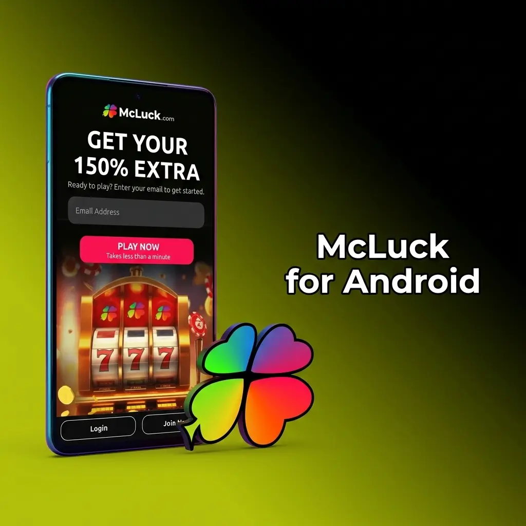 McLuck Android app APK download and installation steps on a smartphone screen